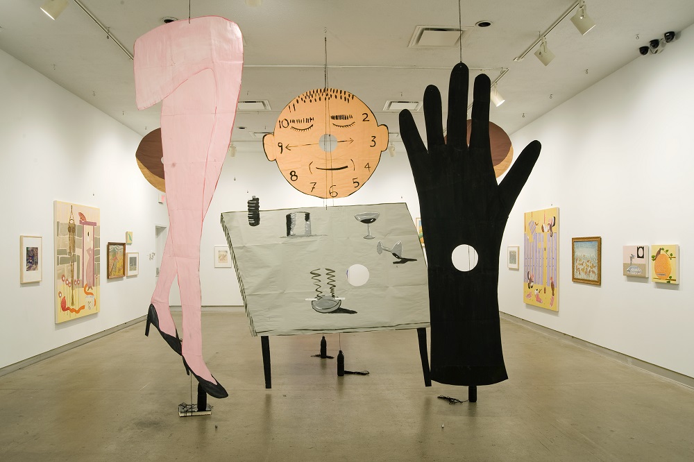 Cynthia Girard, The Black Glove and the Peacock (Installation View), 2010.